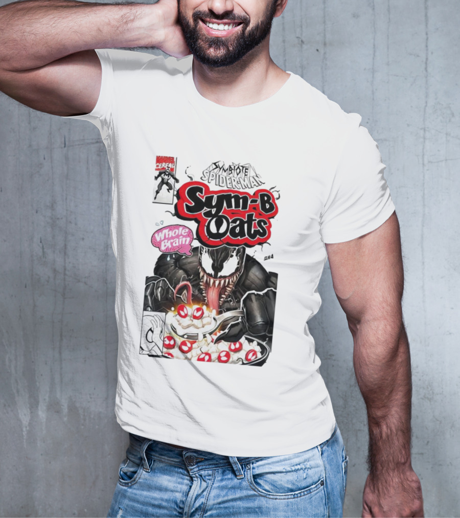 Venom Symbiote Spider-Man Sym-B Oats Whole Brain Breakfast Cereal T-Shirt