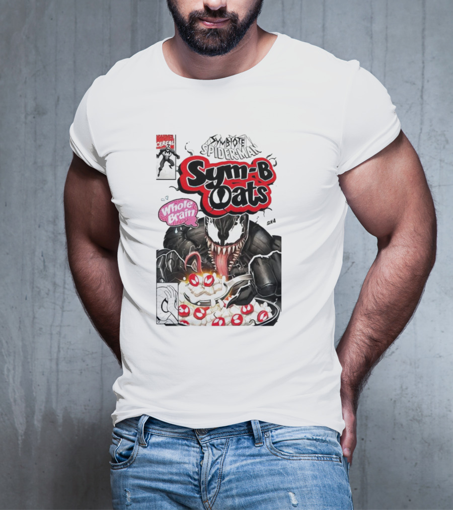 Venom Symbiote Spider-Man Sym-B Oats Whole Brain Breakfast Cereal T-Shirt