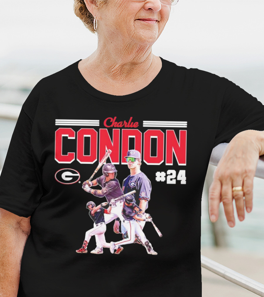 Charlie Condon Georgia Bulldogs NCAA Baseball Player #24 Collage T-Shirt