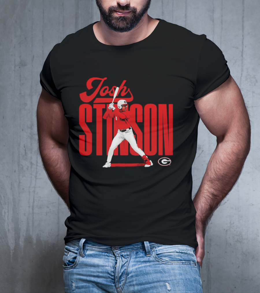 Josh Stinson Georgia Baseball Player Collage NCAA T-Shirt