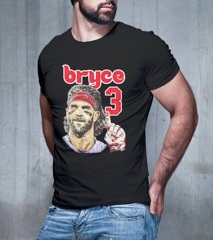Bryce Harper 3 Finger Pose Fan T-Shirt