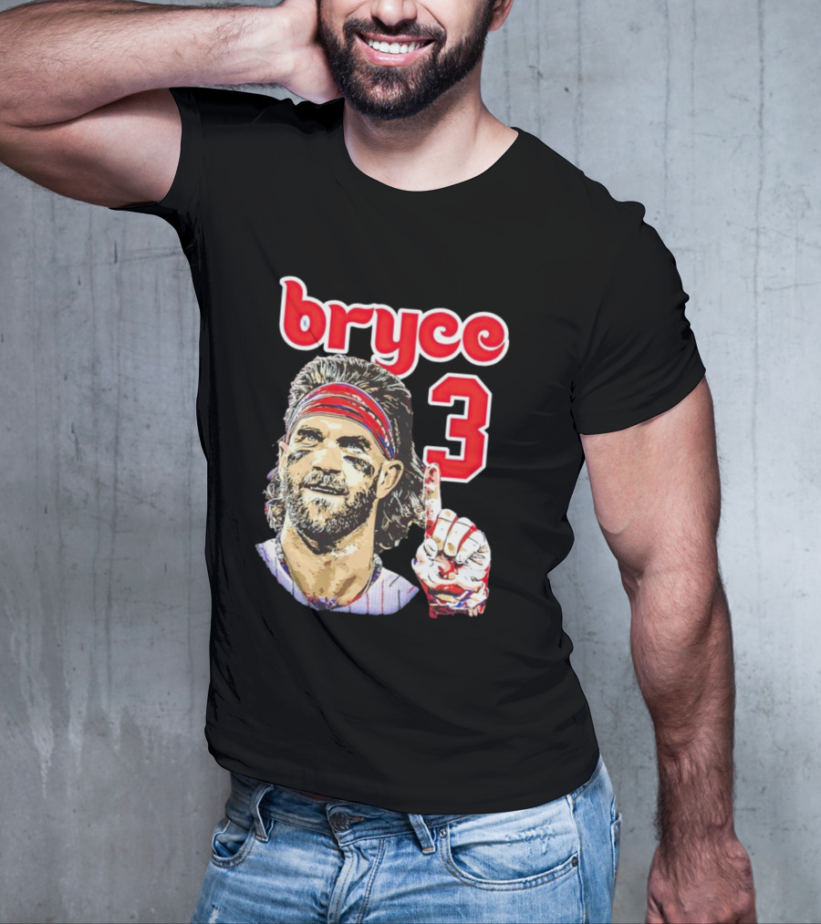 Bryce Harper 3 Finger Pose Fan T-Shirt