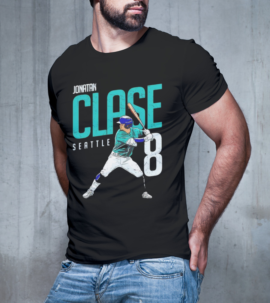 Jonatan Clase Seattle #8 MLBPA Player T-Shirt