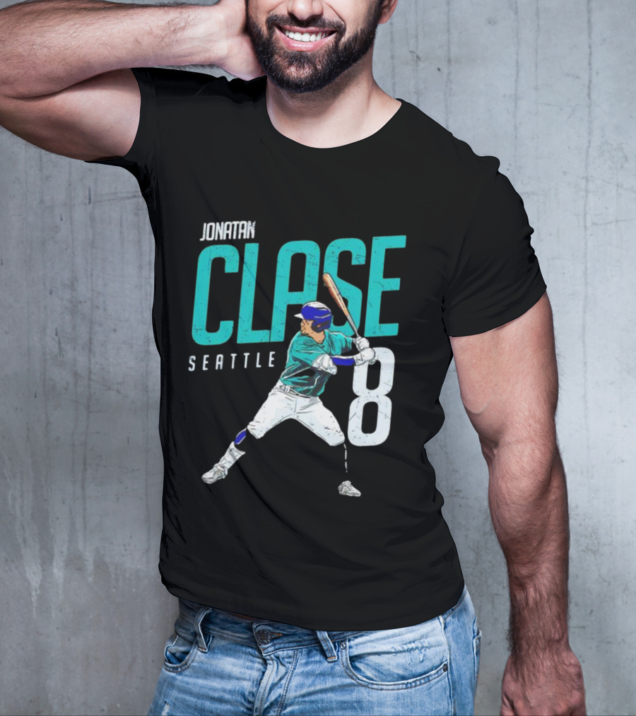 Jonatan Clase Seattle #8 MLBPA Player T-Shirt