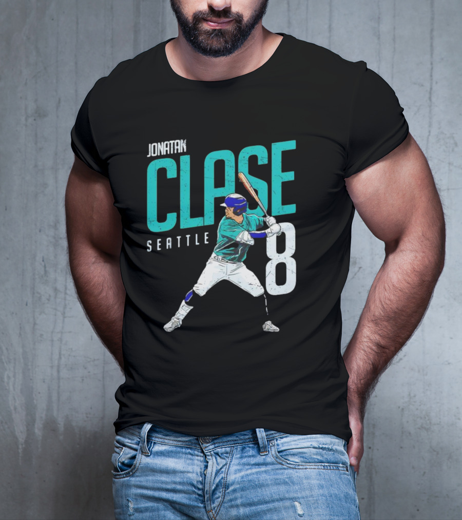 Jonatan Clase Seattle #8 MLBPA Player T-Shirt