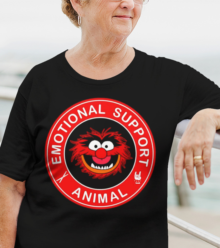 Emotional Support Animal Muppets Face Circle T-Shirt