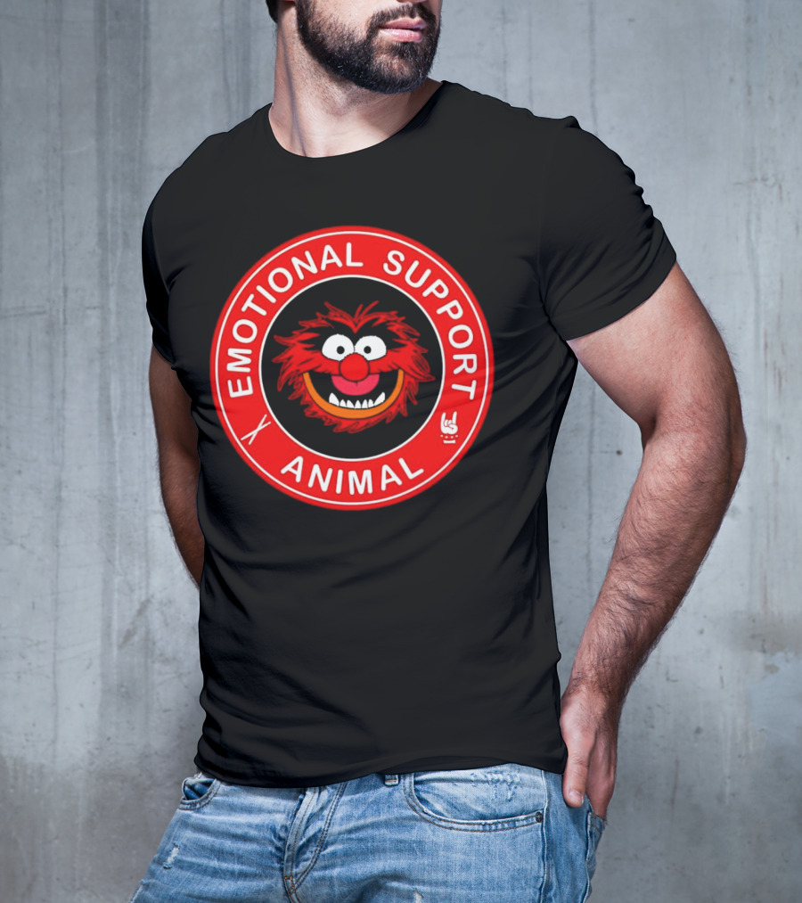 Emotional Support Animal Muppets Face Circle T-Shirt