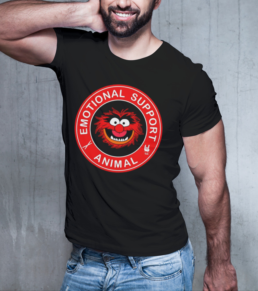 Emotional Support Animal Muppets Face Circle T-Shirt