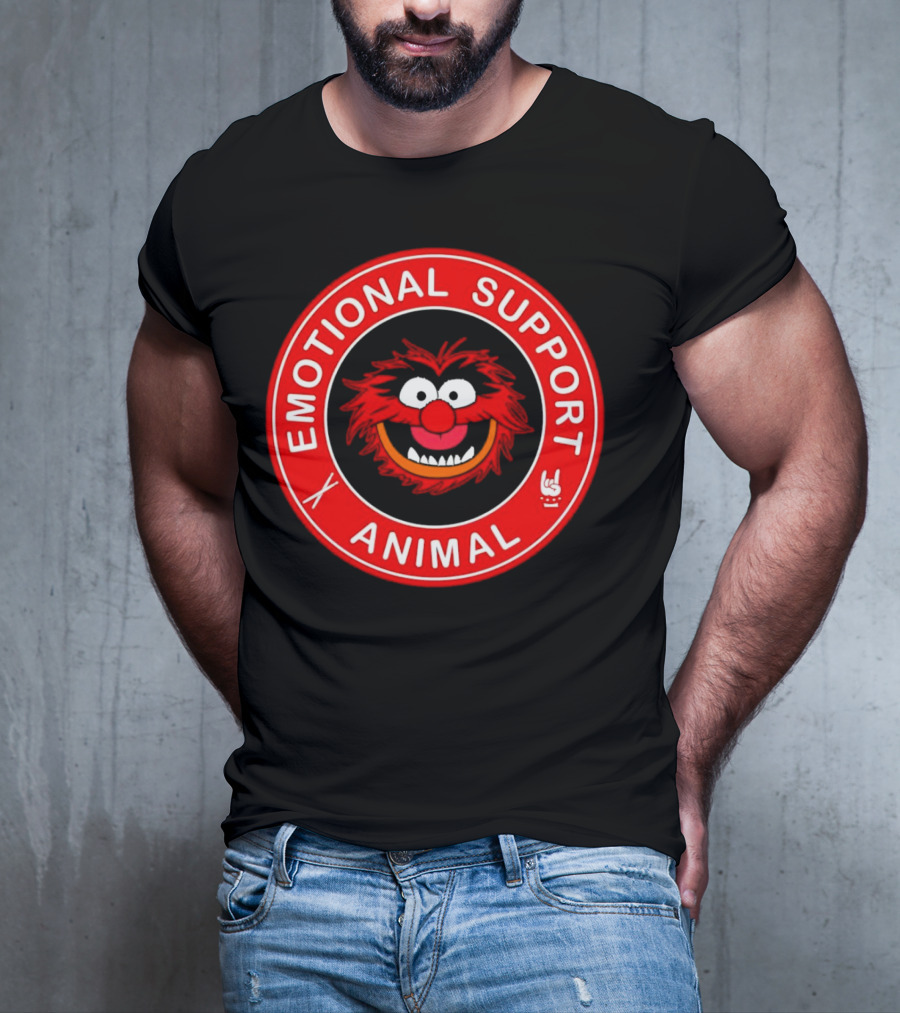 Emotional Support Animal Muppets Face Circle T-Shirt