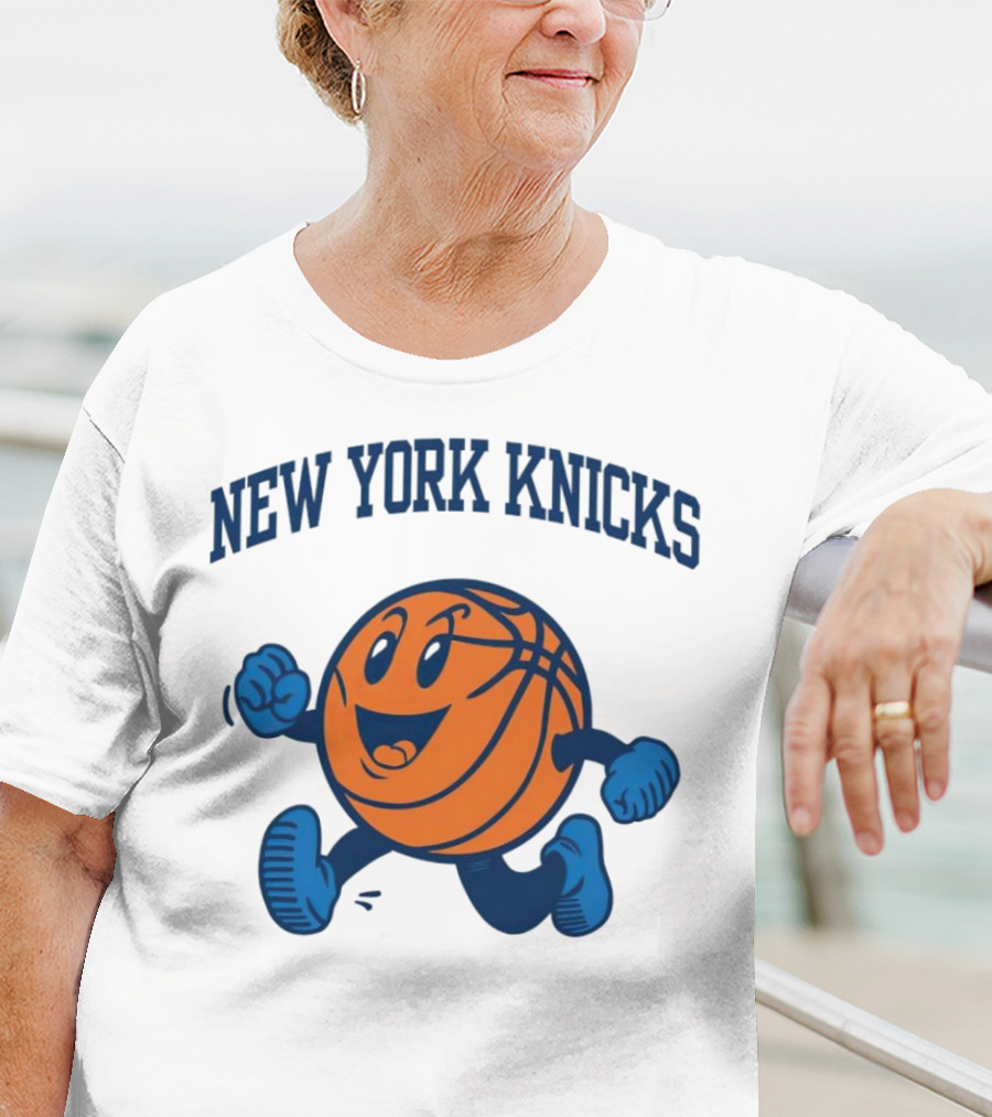 New York Knicks Running Basketball Character T-Shirt