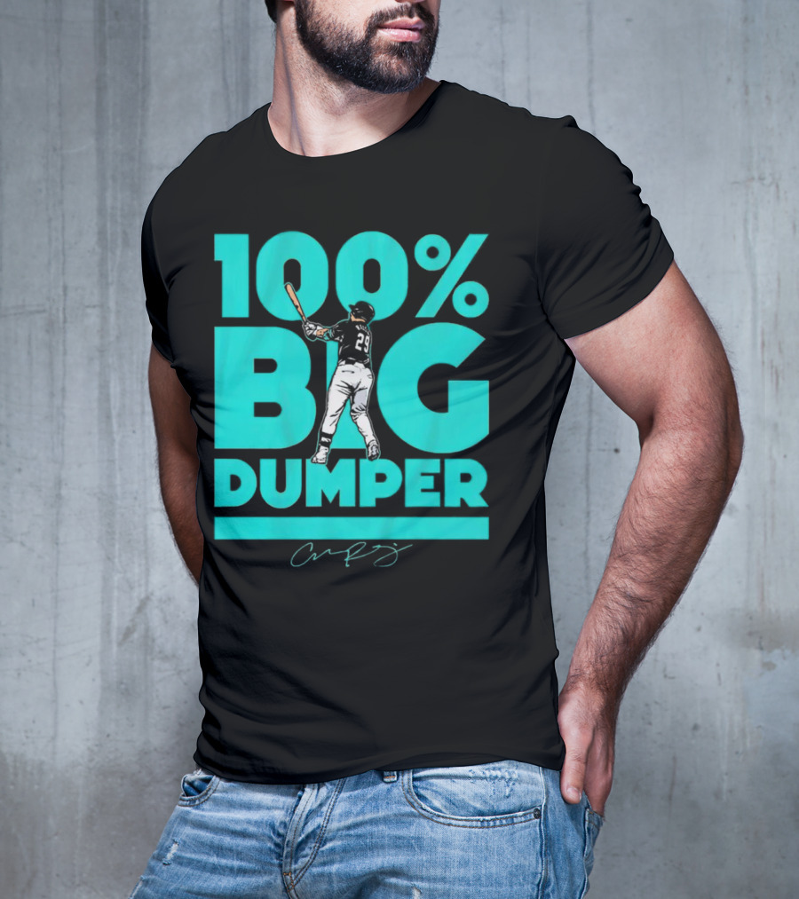 100% Big Dumper Player 29 Baseball Signature T-Shirt