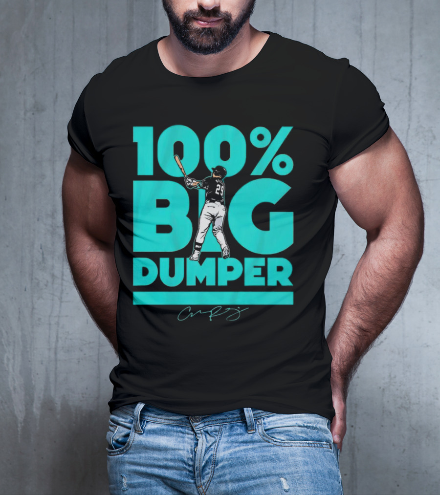 100% Big Dumper Player 29 Baseball Signature T-Shirt
