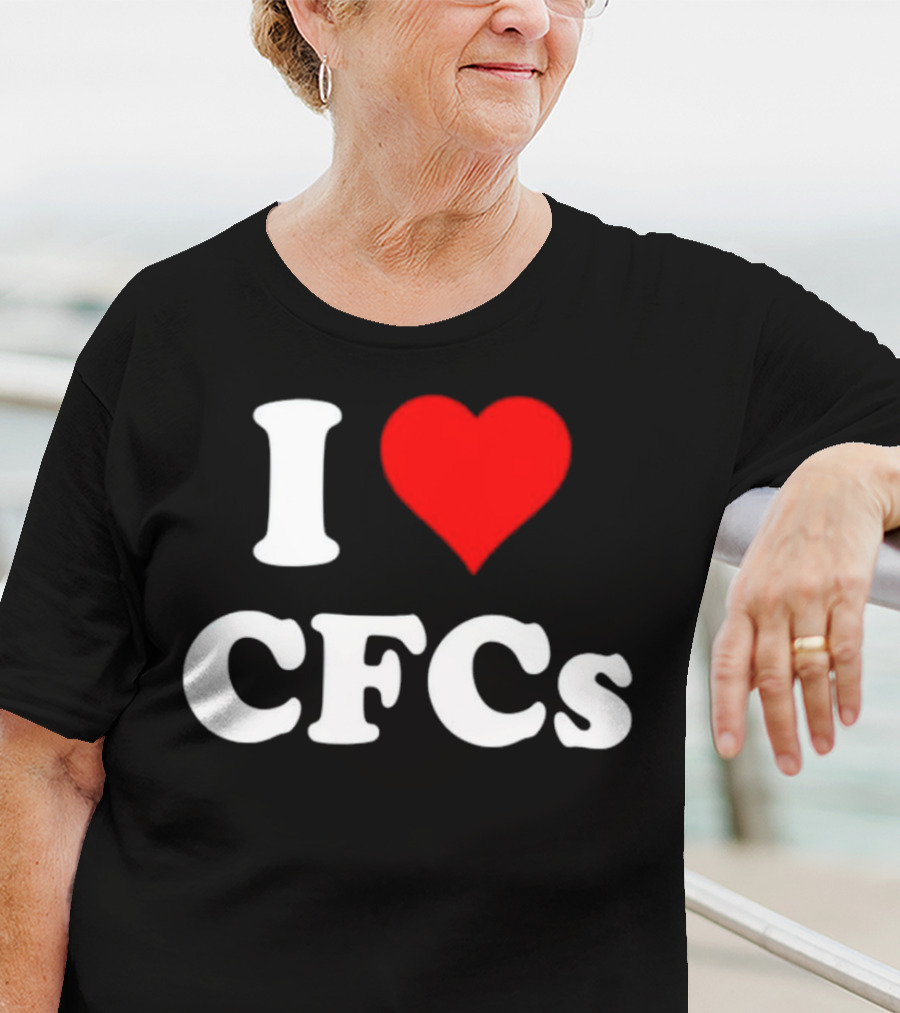 I Heart CFCs Retro-Style Bold Text And Red Heart T-Shirt