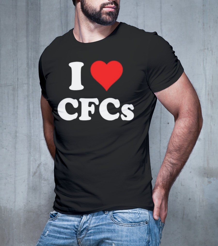 I Heart CFCs Retro-Style Bold Text And Red Heart T-Shirt