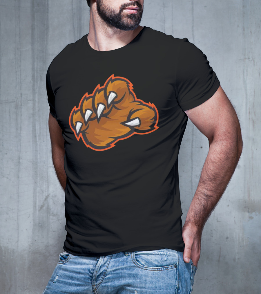 The Claw Bears Football Fierce Paw T-Shirt