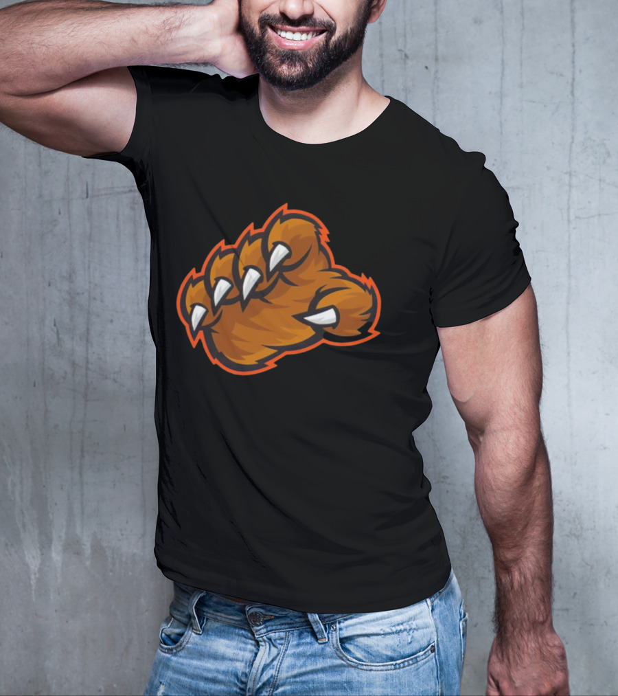 The Claw Bears Football Fierce Paw T-Shirt