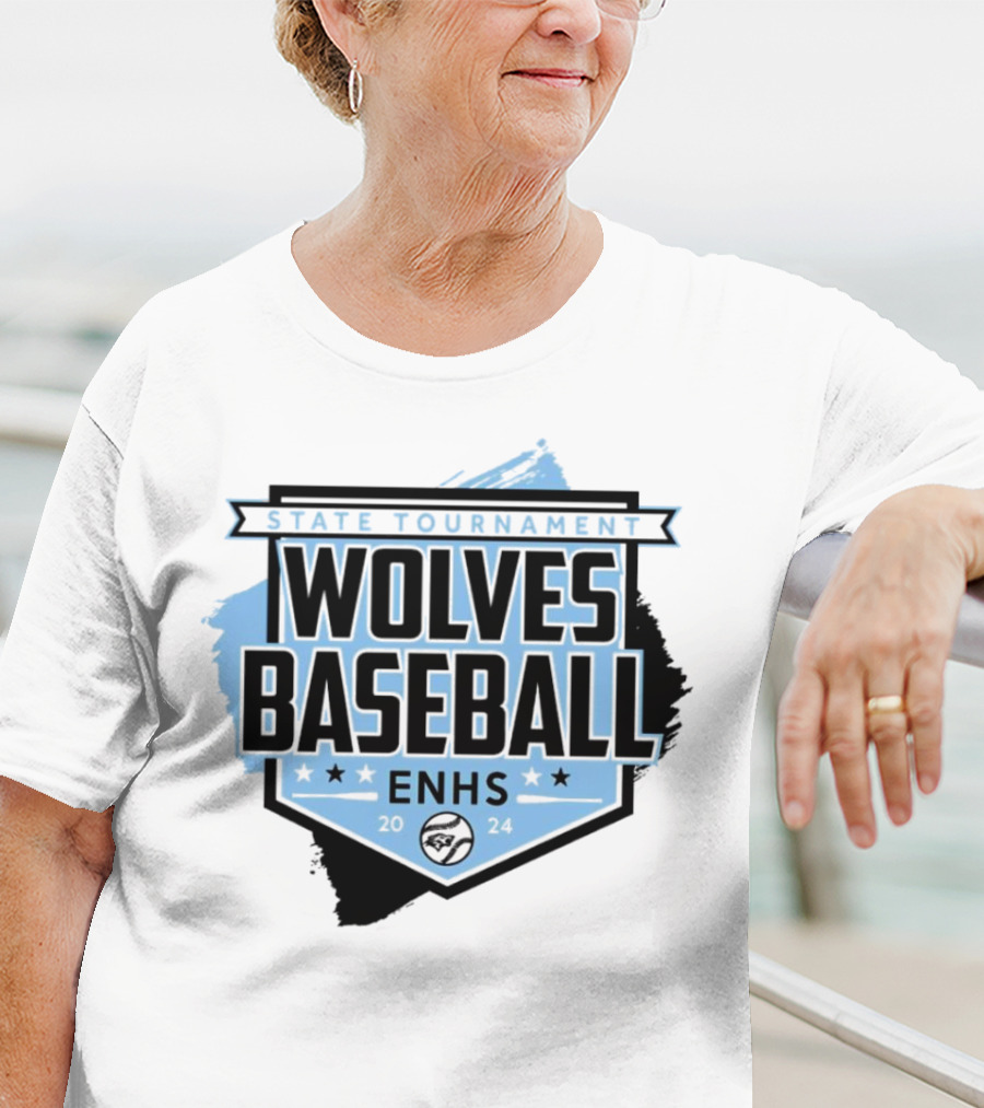 State Tournament ENHS Wolves Baseball T-Shirt