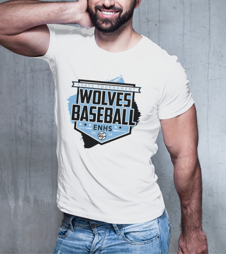 State Tournament ENHS Wolves Baseball T-Shirt