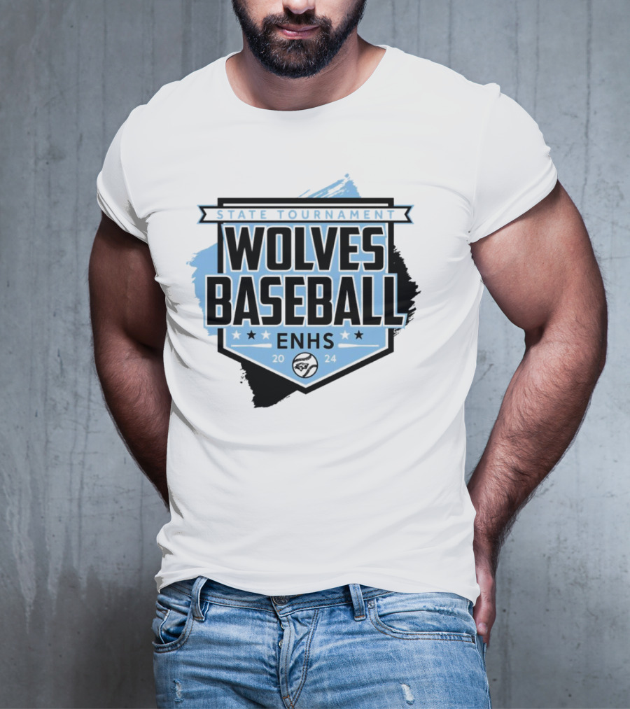State Tournament ENHS Wolves Baseball T-Shirt