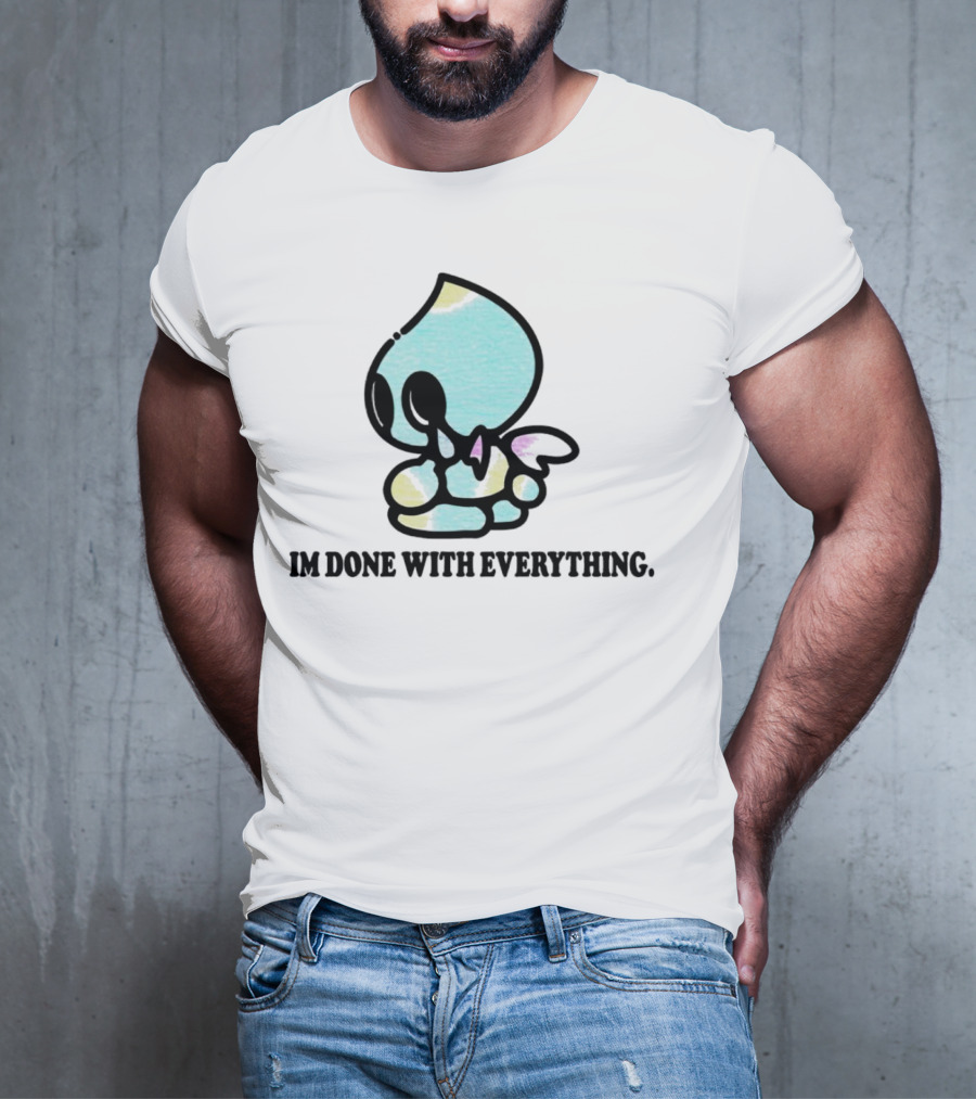 Chaos I'm Done With Everything Pastel Skull Character T-Shirt