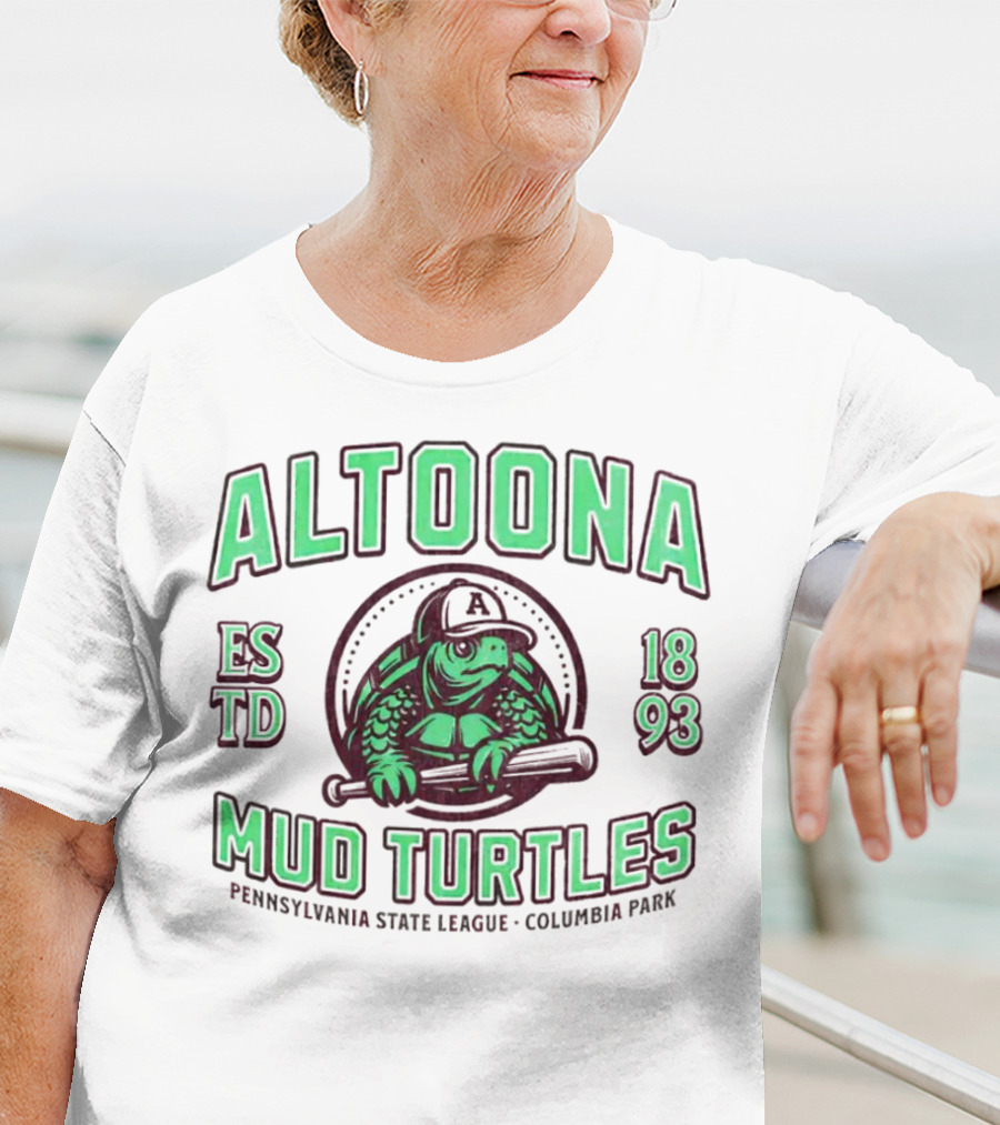 Altoona Mud Turtles Est 1893 Pennsy L A U Columbia Park Baseball T-Shirt