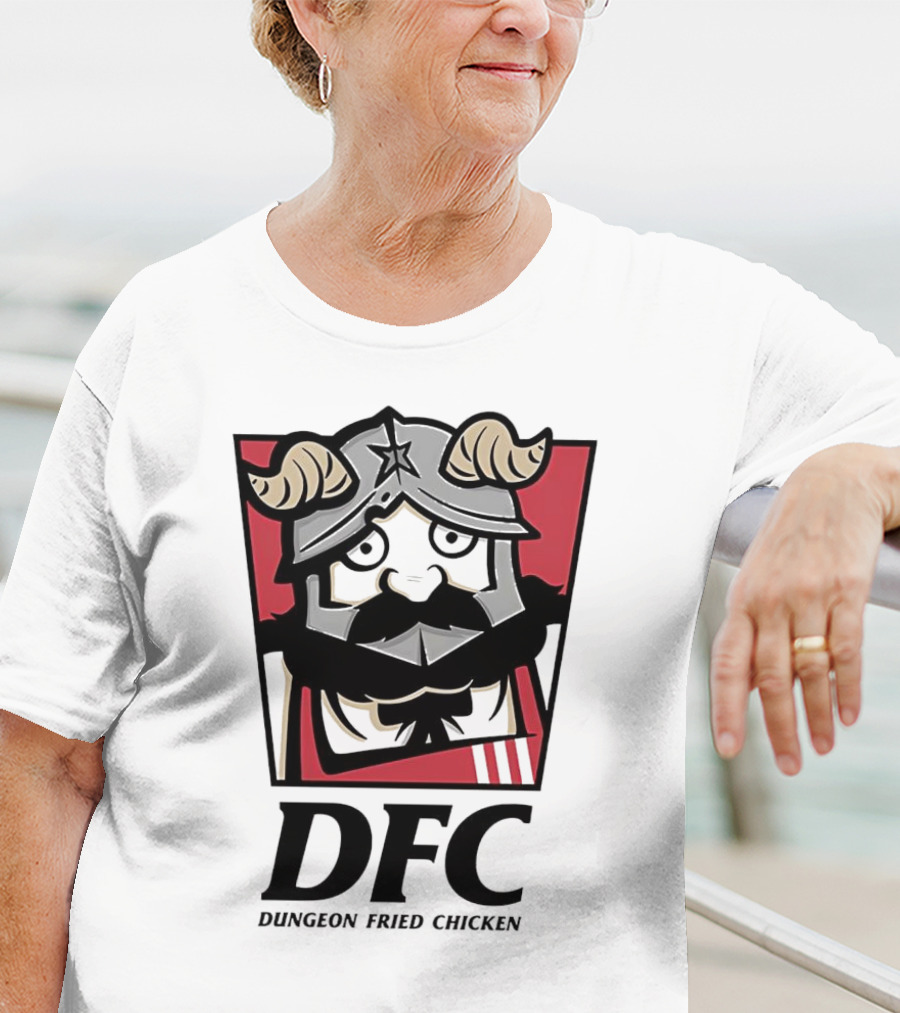 DFC Dungeon Fried Chicken Knight Helmet T-Shirt