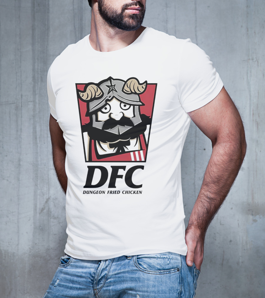 DFC Dungeon Fried Chicken Knight Helmet T-Shirt