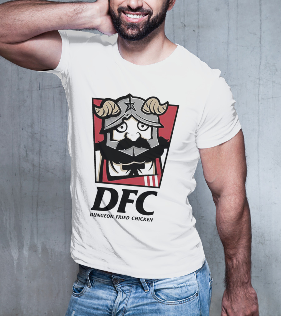 DFC Dungeon Fried Chicken Knight Helmet T-Shirt