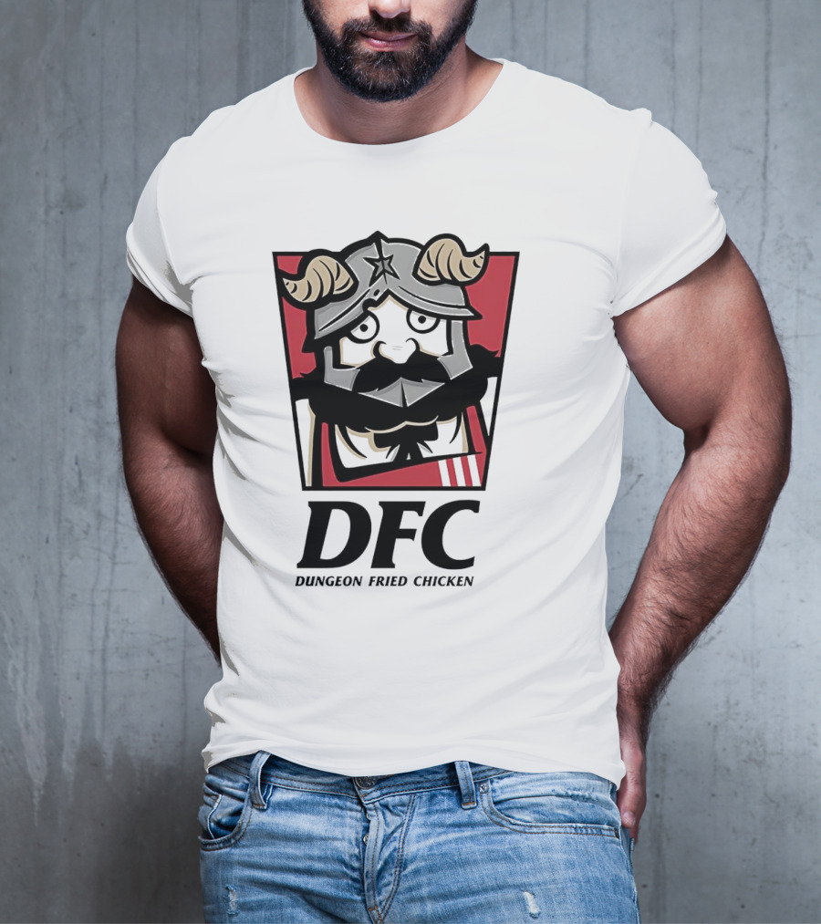 DFC Dungeon Fried Chicken Knight Helmet T-Shirt
