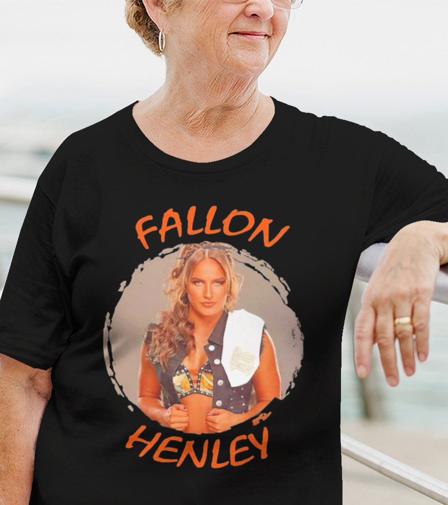 Fallon Henley WWE Bold Image With Studded Vest And Headband T-Shirt