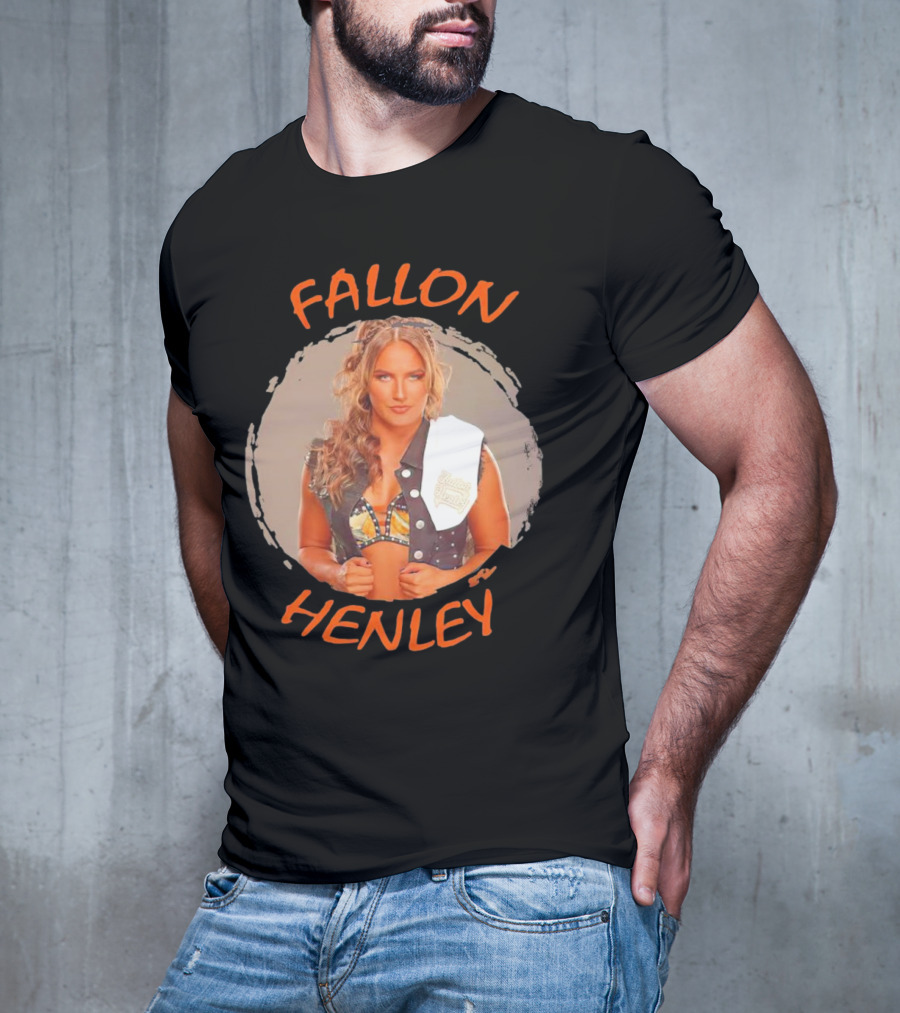 Fallon Henley WWE Bold Image With Studded Vest And Headband T-Shirt