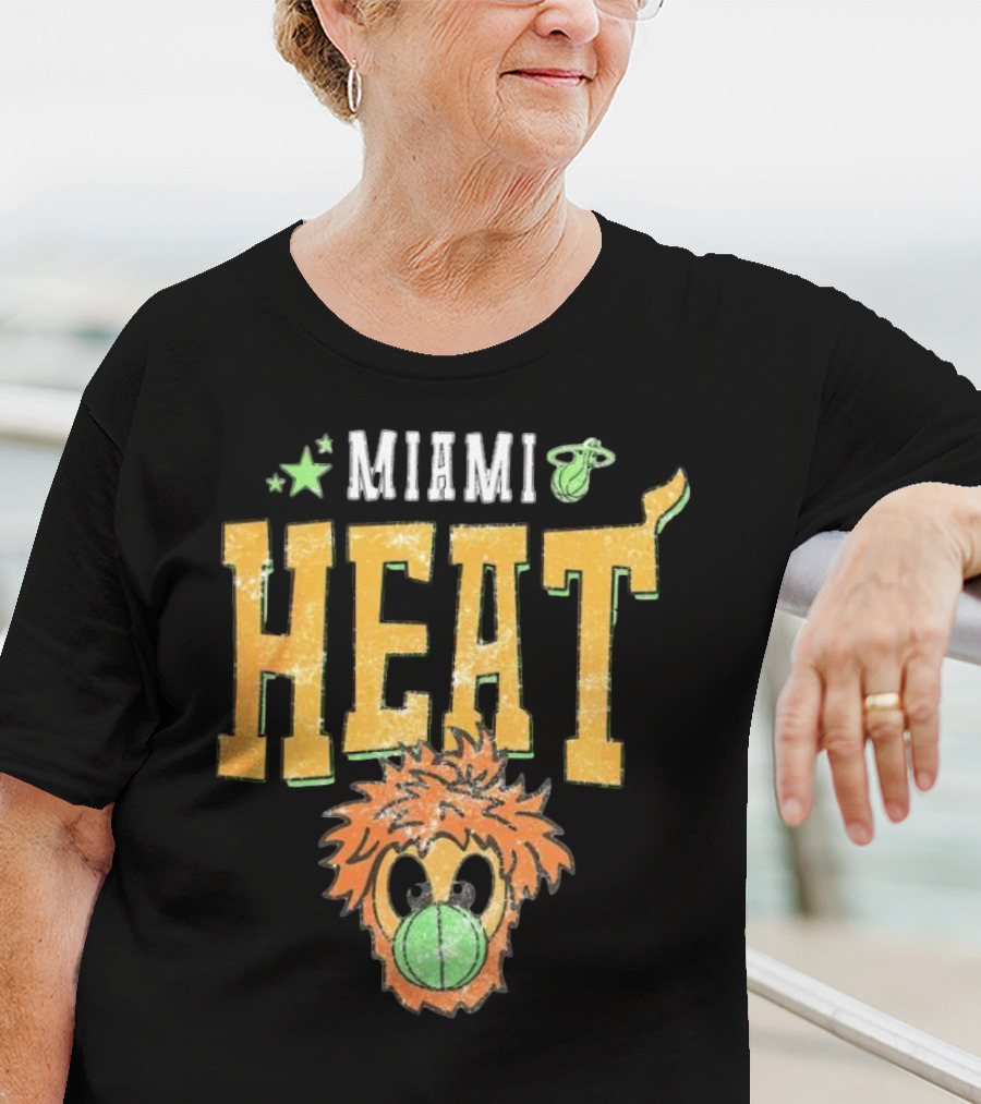 Miami Heat Burnie Basketball Court Culture T-Shirt