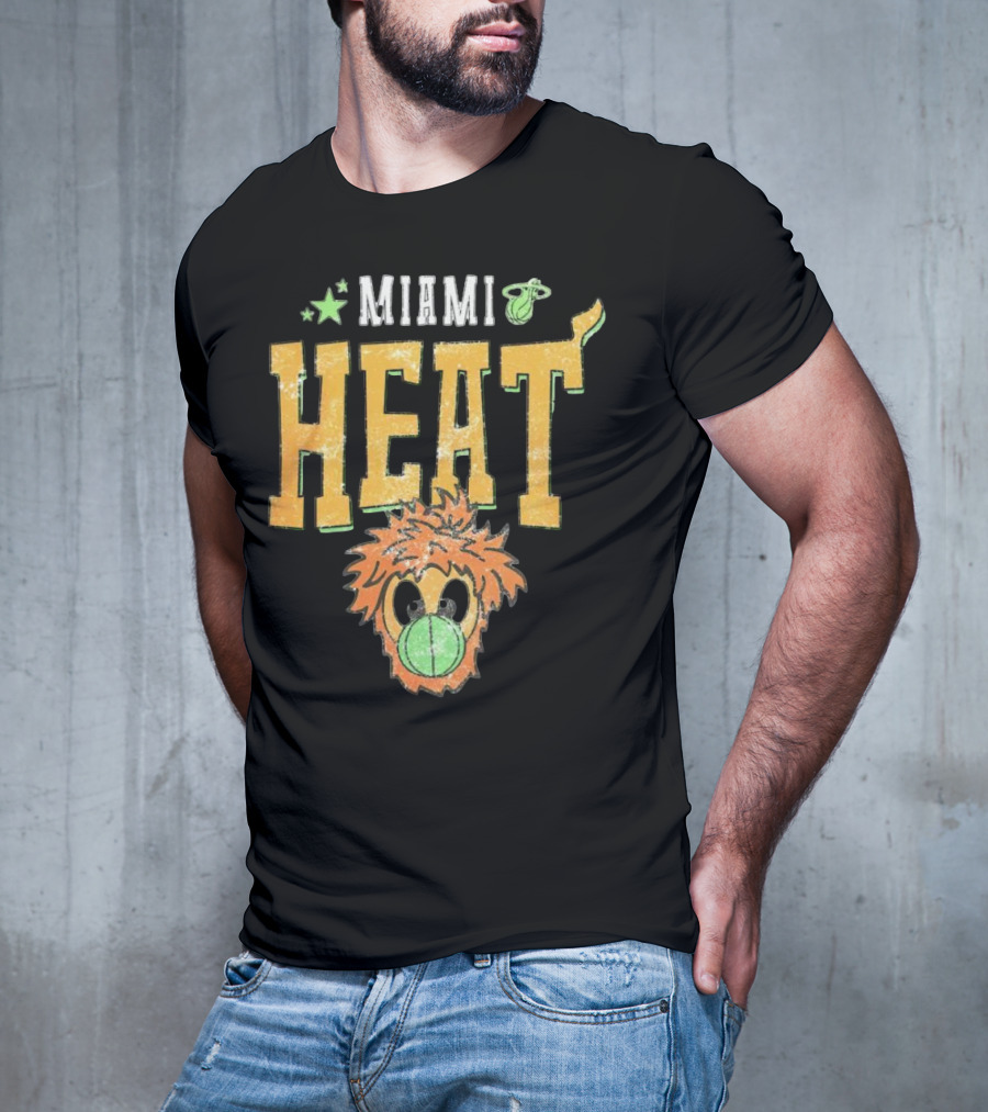 Miami Heat Burnie Basketball Court Culture T-Shirt