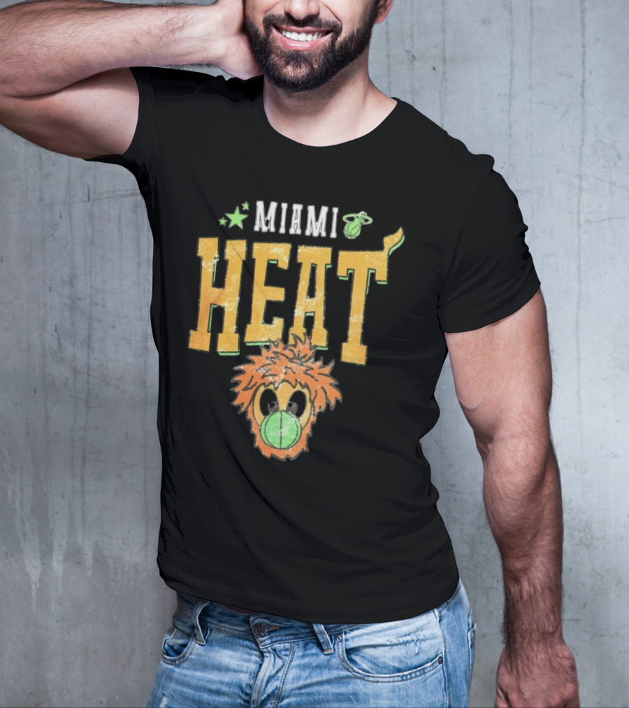 Miami Heat Burnie Basketball Court Culture T-Shirt