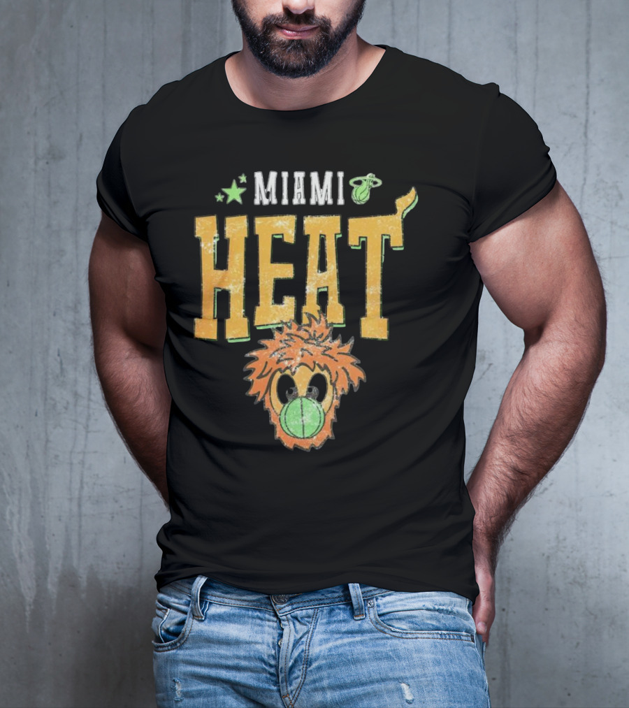 Miami Heat Burnie Basketball Court Culture T-Shirt