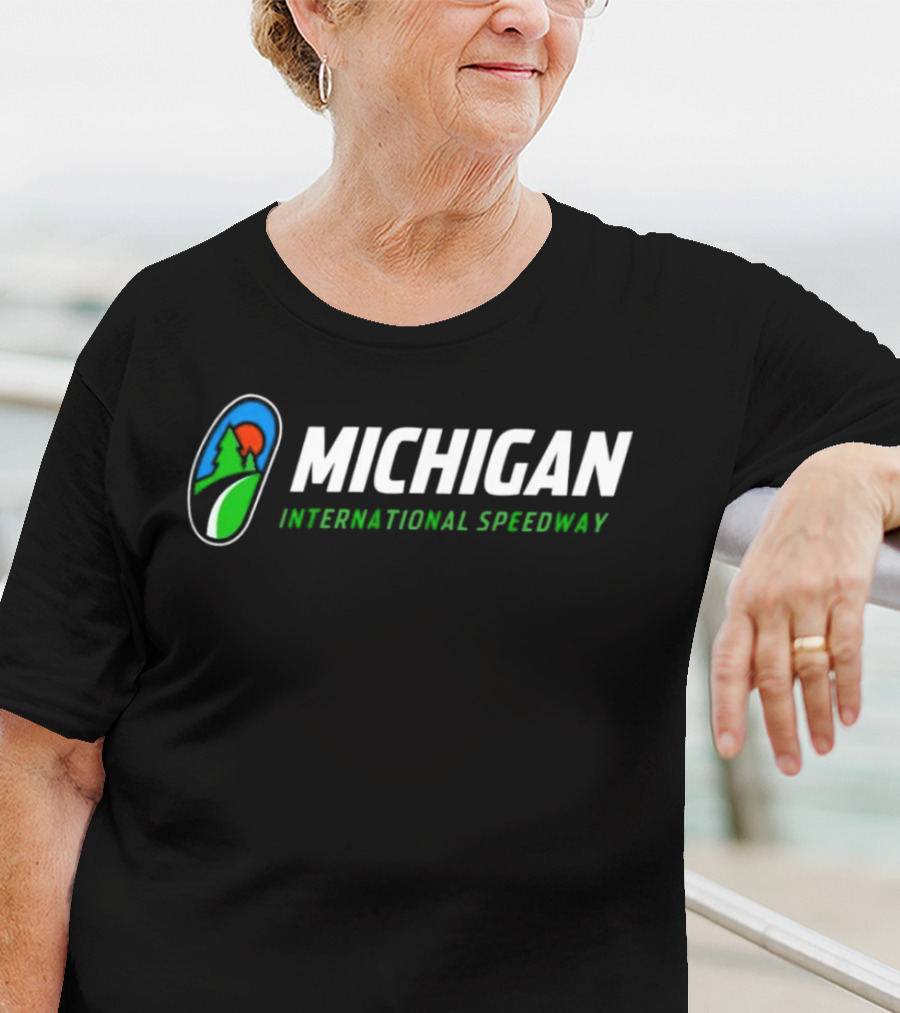 MICHIGAN INTERNATIONAL SPEEDWAY Logo Tree Landscape T-Shirt
