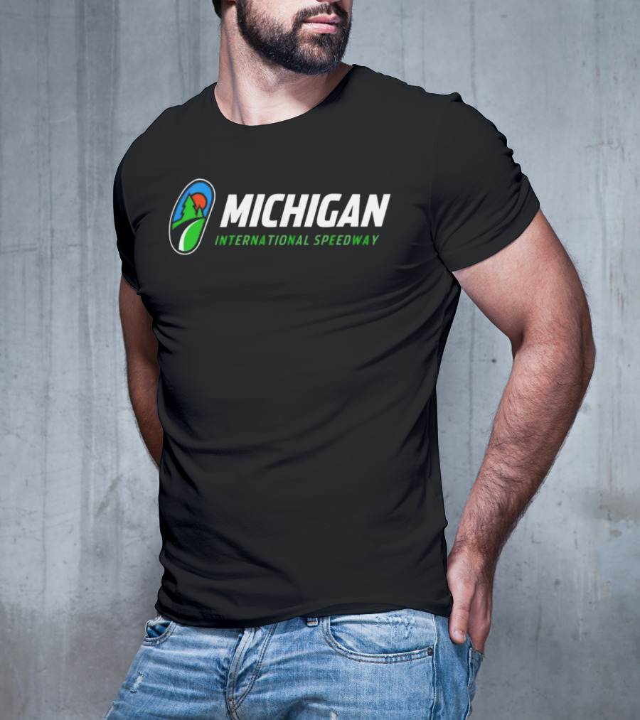 MICHIGAN INTERNATIONAL SPEEDWAY Logo Tree Landscape T-Shirt