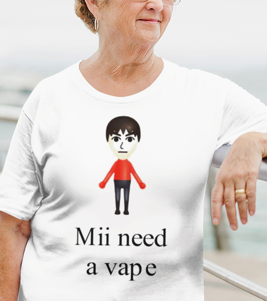Mii Need A Vape Character Figure T-Shirt