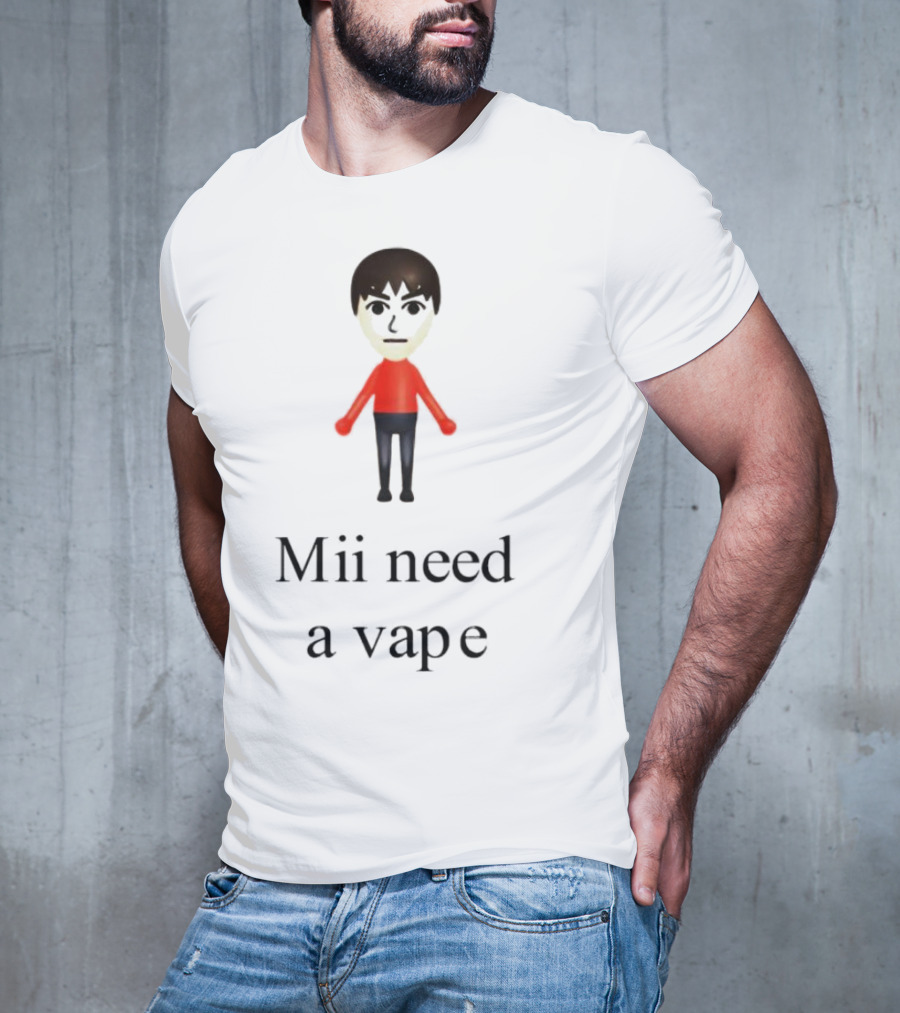 Mii Need A Vape Character Figure T-Shirt