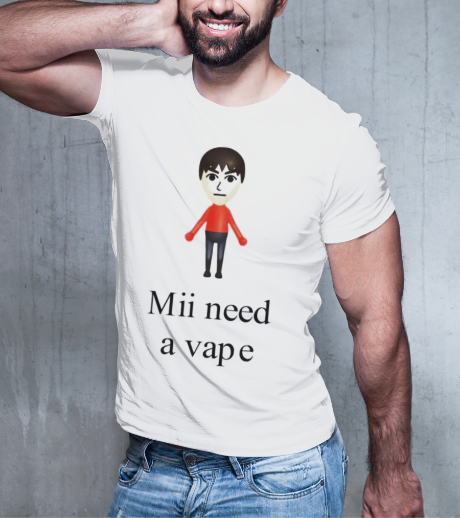 Mii Need A Vape Character Figure T-Shirt