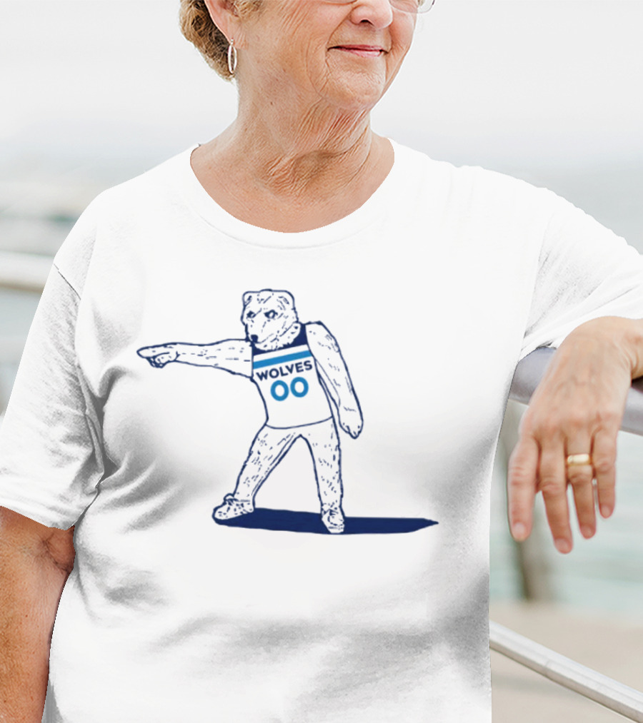 Wolves Team Mascot In Bold Athletic Stance T-Shirt