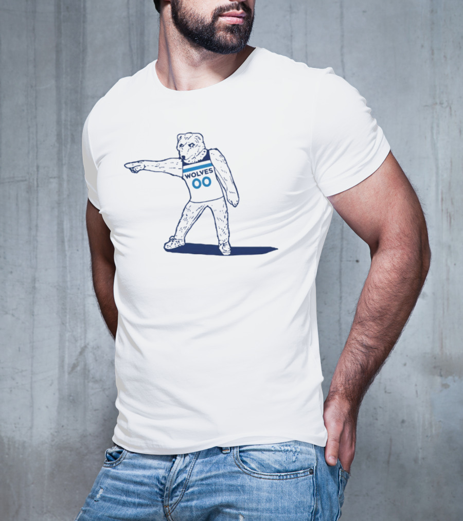 Wolves Team Mascot In Bold Athletic Stance T-Shirt