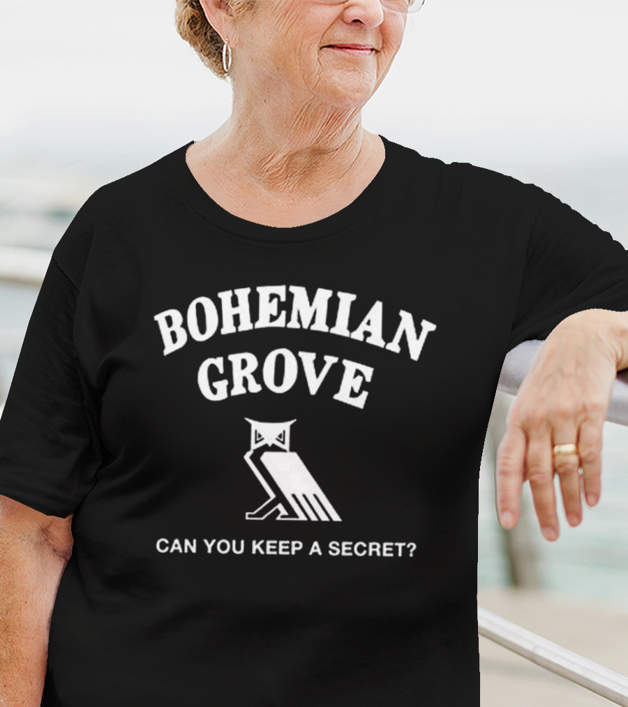 Bohemian Grove Can You Keep A Secret Owl Icon Mystery T-Shirt