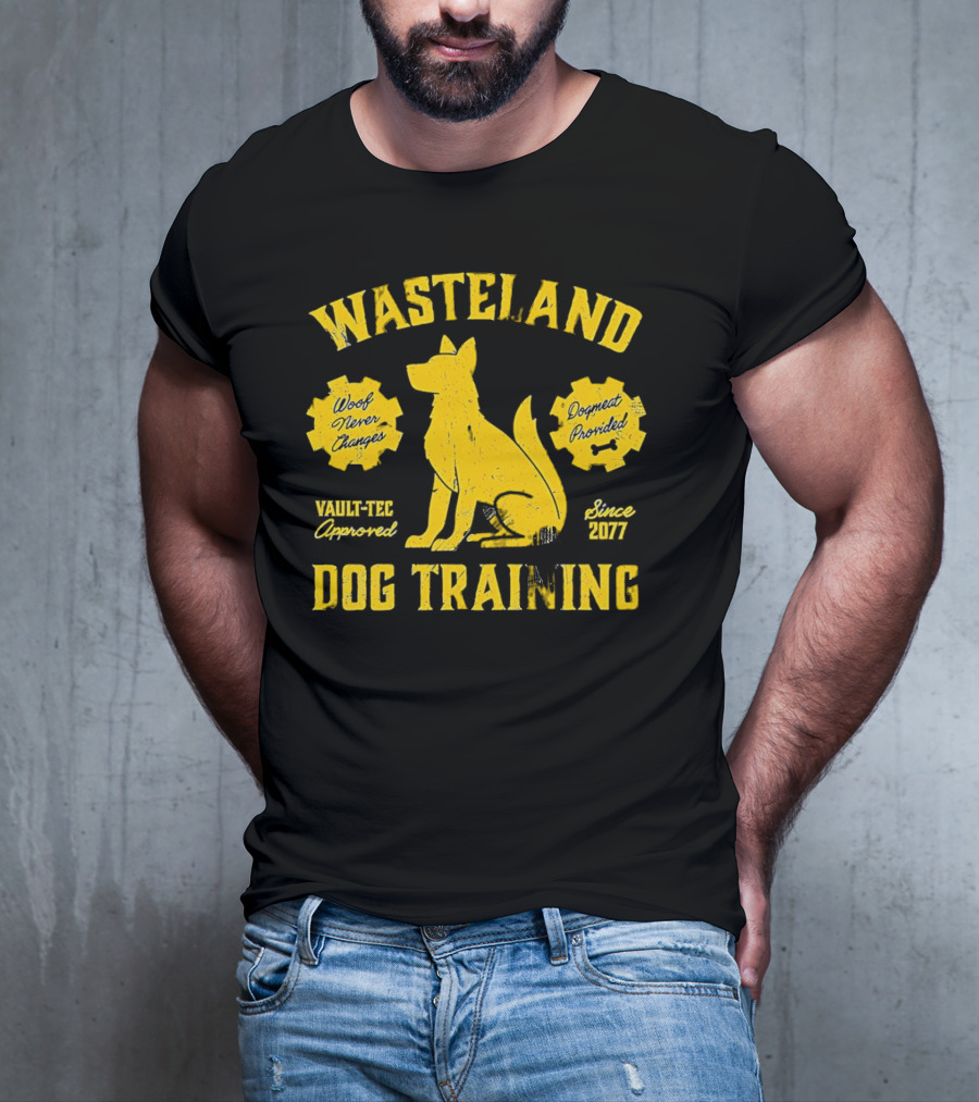Wasteland Dog Training Woof Never Changes Dogmeat Provided Vault-Tec Approved Since 2077 T-Shirt