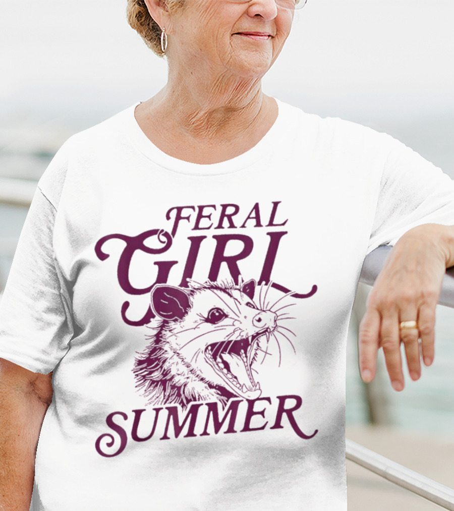 Feral Girl Summer Opossum T-Shirt