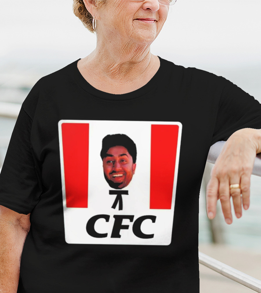 Mafs Collins CFC Parody Fried Chicken Face T-Shirt