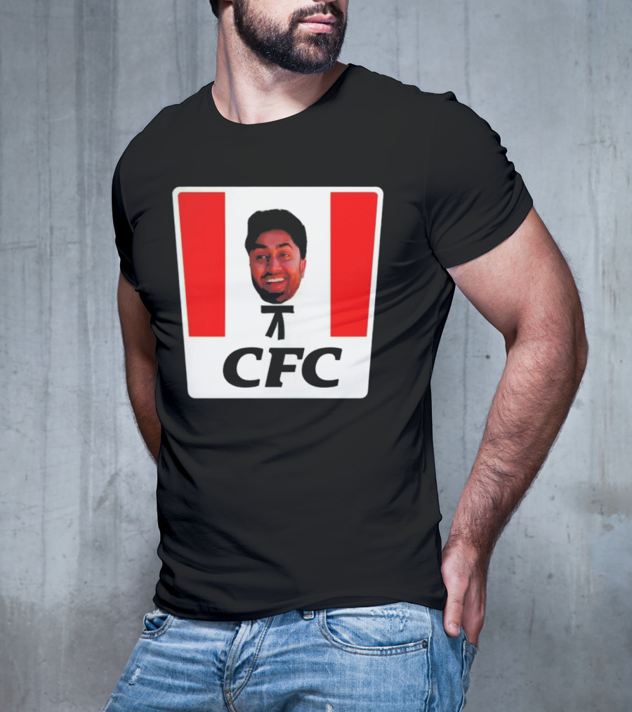 Mafs Collins CFC Parody Fried Chicken Face T-Shirt