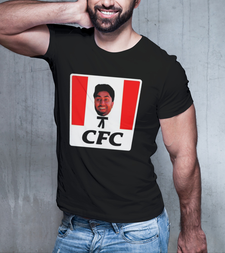 Mafs Collins CFC Parody Fried Chicken Face T-Shirt