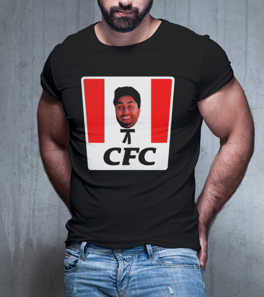 Mafs Collins CFC Parody Fried Chicken Face T-Shirt