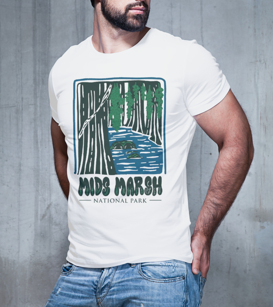 Mids Marsh National Park Forest River Scene T-Shirt
